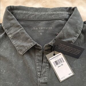 John Varvatos Men's Charcoal Polo Shirt